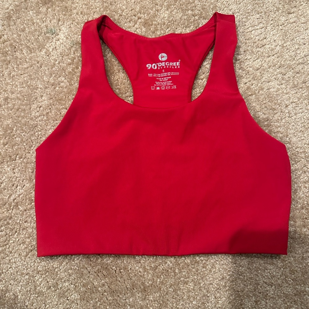 90 Degree By Reflex Scarlet Activewear Top